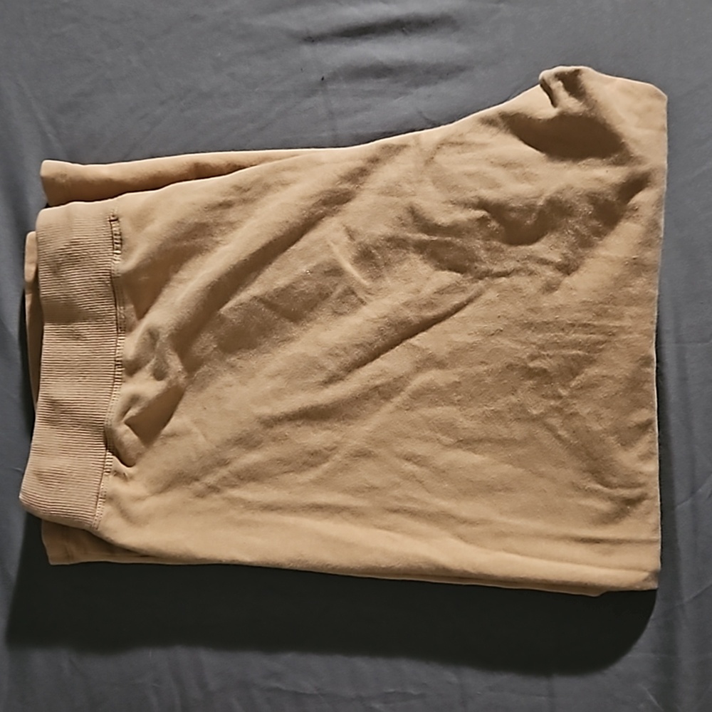 Requirements capri pants wide legs size medium and tan in color